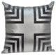 20" X 7" X 20" Transitional Gray Cotton Accent Pillow Cover With Poly Insert