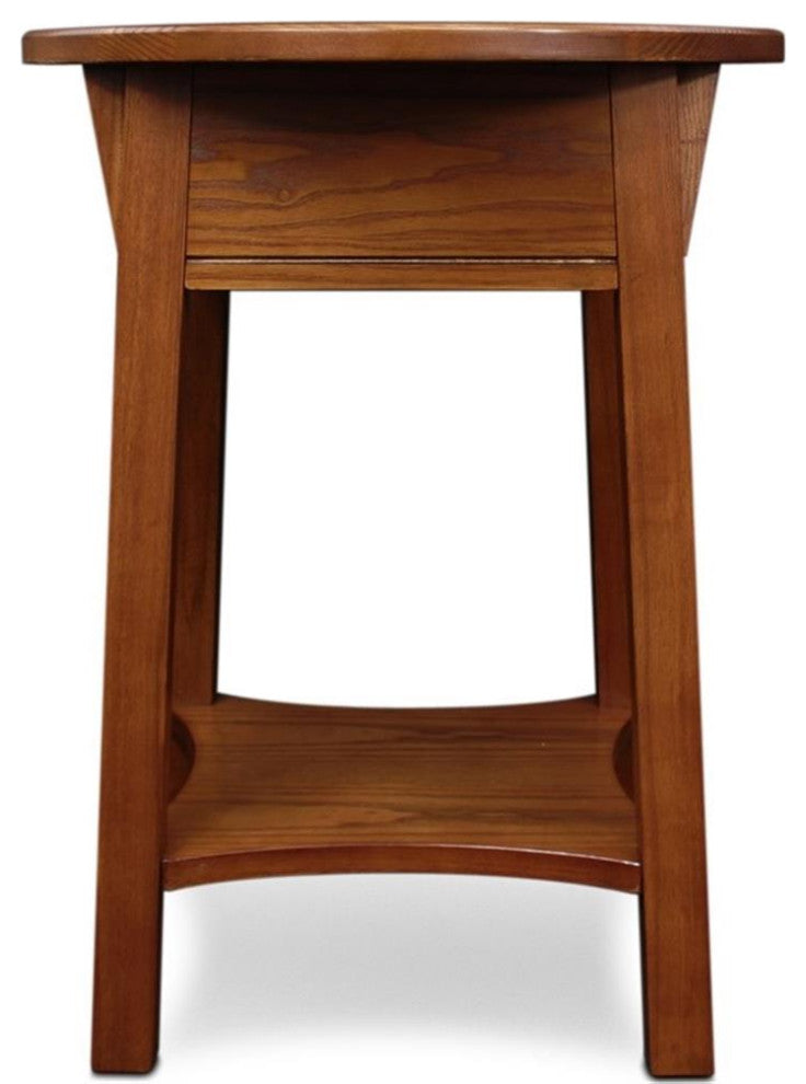 Leick Furniture Wood Anyplace Side Table in Russet Oak
