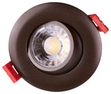 3" LED Gimbal Recessed Downlight, Oil-Rubbed Bronze, 3000k