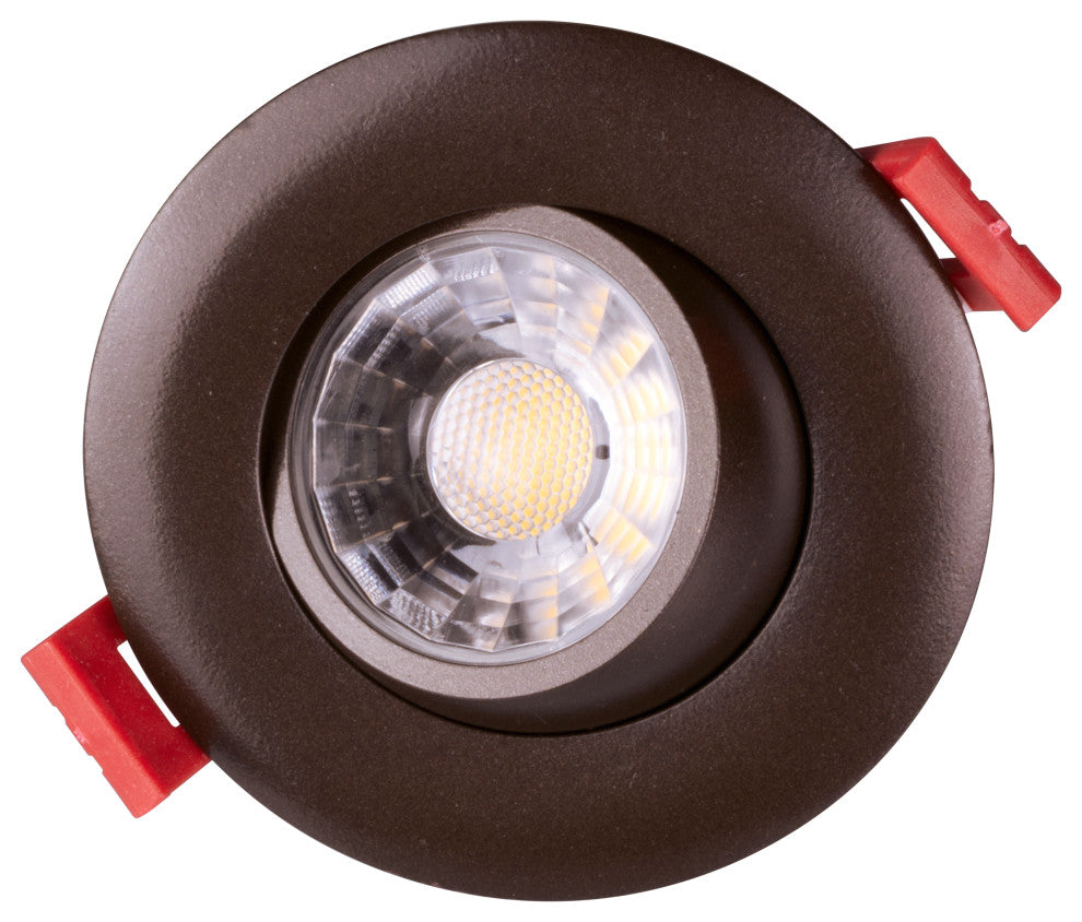 3" LED Gimbal Recessed Downlight, Oil-Rubbed Bronze, 3000k
