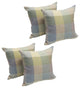 17" Jacquard Throw Pillows With Inserts, Set of 4, Vintage Plaid
