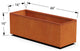 Corten Steel Planter, Rectangle - 46"lx16"wx16"h