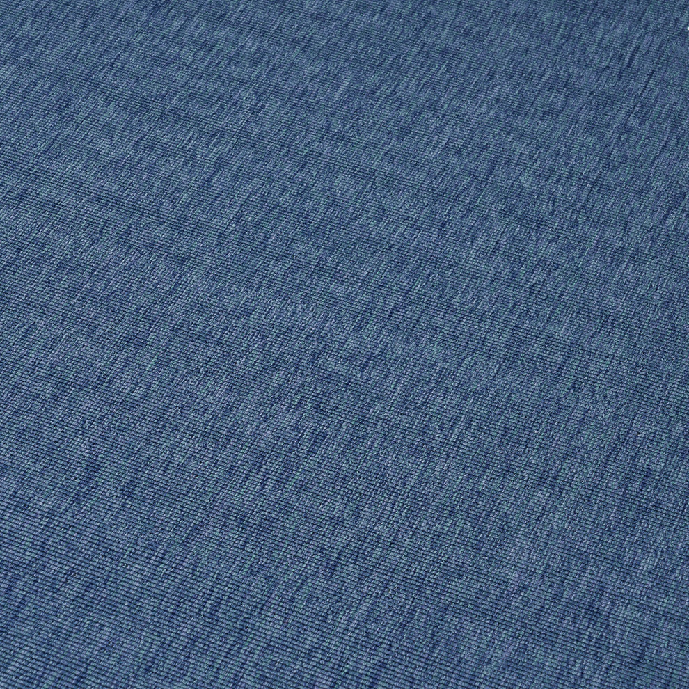 GDF Studio Darleen Outdoor Border  Area Rug, Navy and Green, 5'x8'