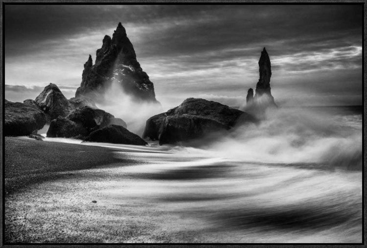 "Iceland Rocks" Framed Canvas Giclee by Philip Eaglesfield, 31x21"