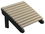 Poly Deluxe Adirondack Footrest, Weatherwood & Black