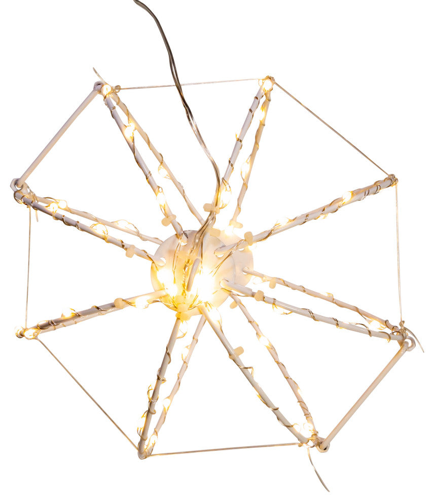 8" Warm White LED Foldable Metal Sphere