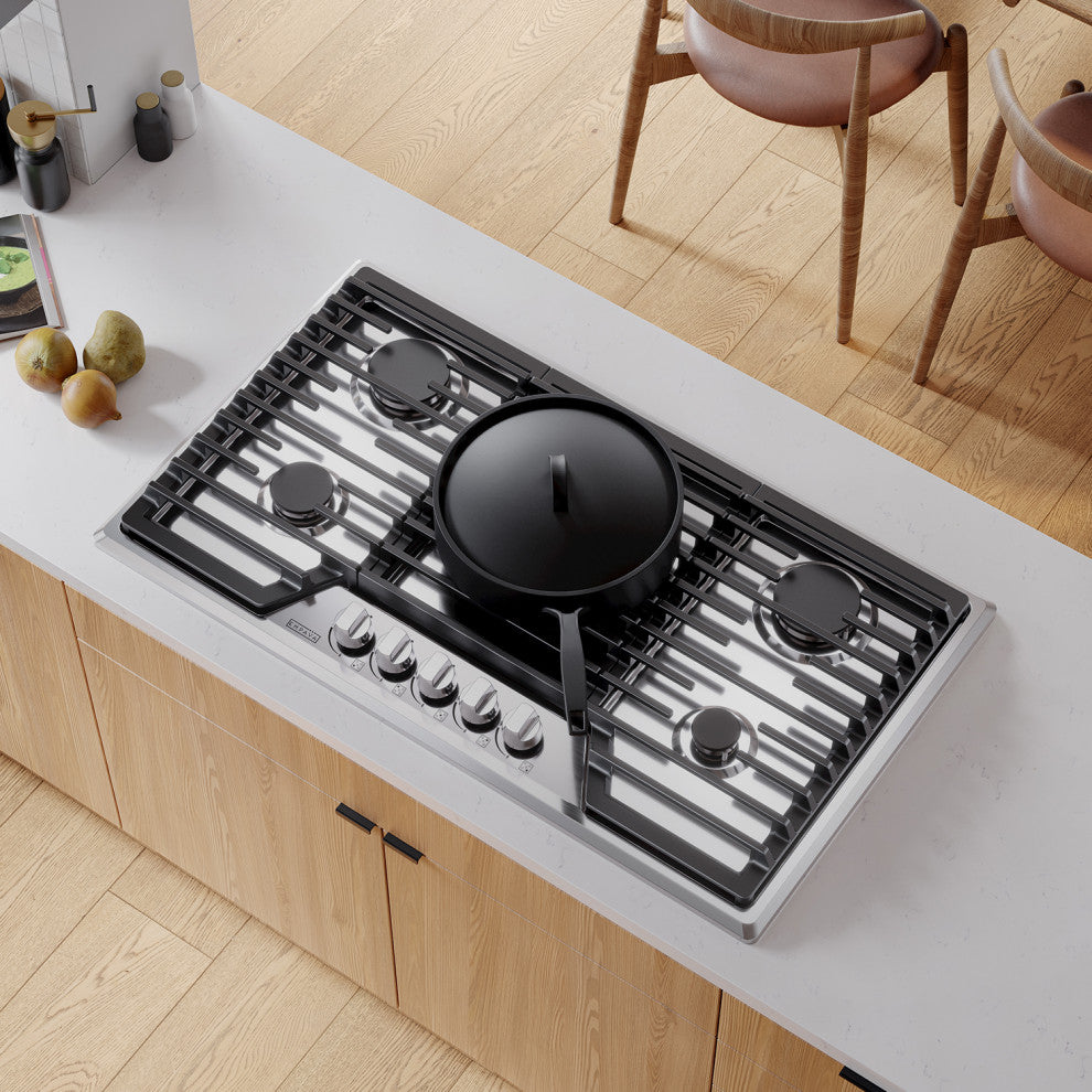 Empava 36-in Built-in Gas Cooktop with 5 Sealed Burners - LPG Convertible
