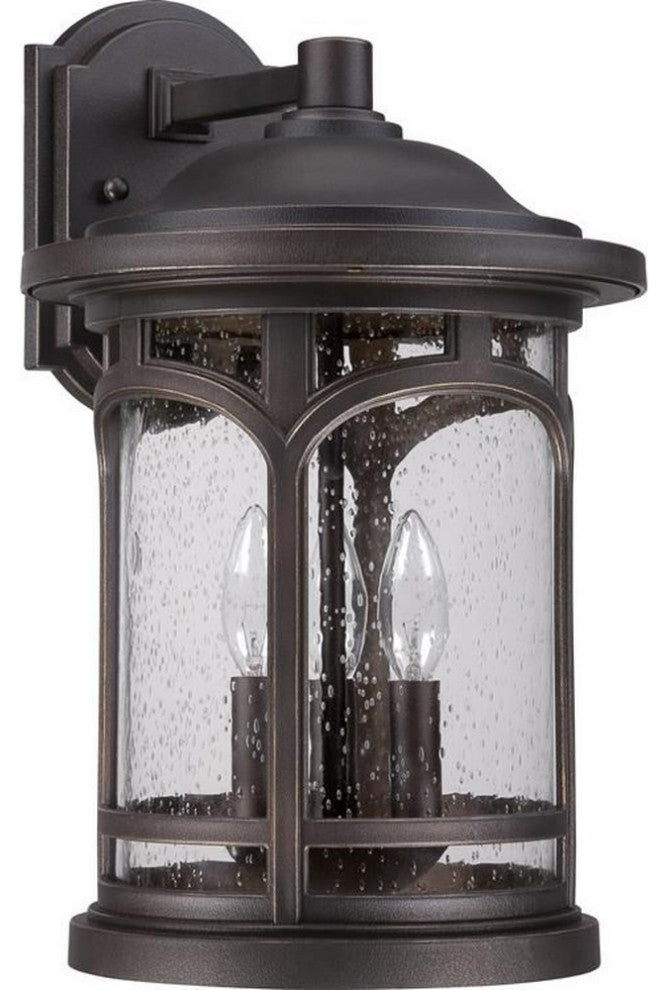 Quoizel MBH8411K Three Light Outdoor Wall Lantern Marblehead Mystic Black