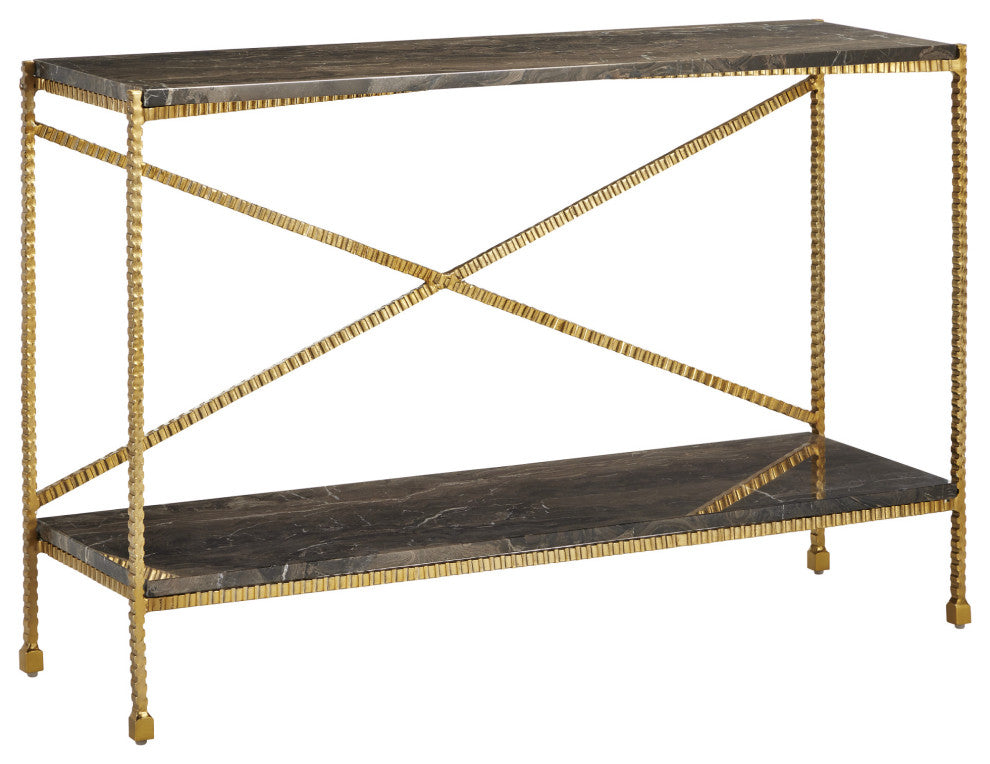 Flying Marble Gold Console Table