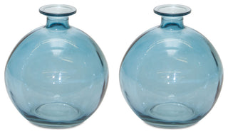 Vase Set of 2, 5.5"H Glass
