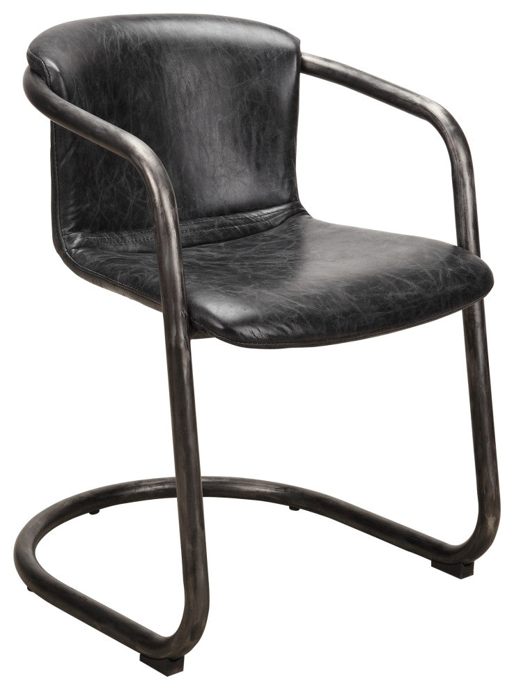 Industrial Freeman Dining Chair Antique Black - M2 - Black