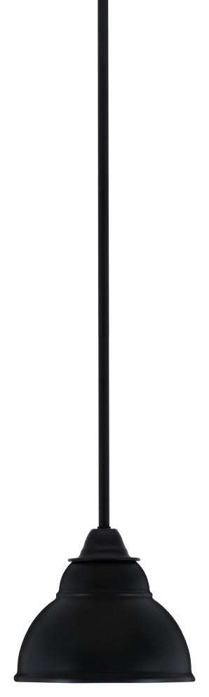 Paramount Mini Pendant, Matte Black, 7" Matte Black Metal Shade