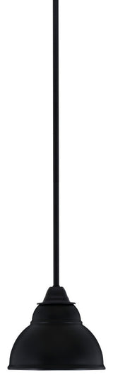 Paramount Mini Pendant, Matte Black, 7" Matte Black Metal Shade