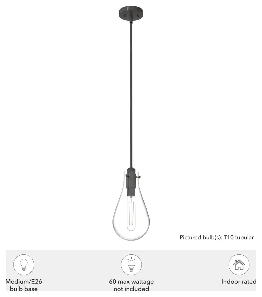 Hunter 7" Lundin Noble Bronze 1 Light Pendant Ceiling Light