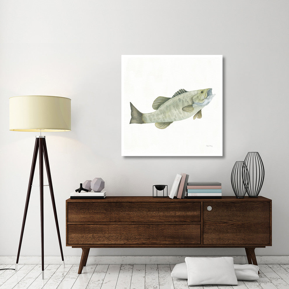 "Gone Fishin Small Mouth" Digital Paper Print by Elyse DeNeige, 42"x42"