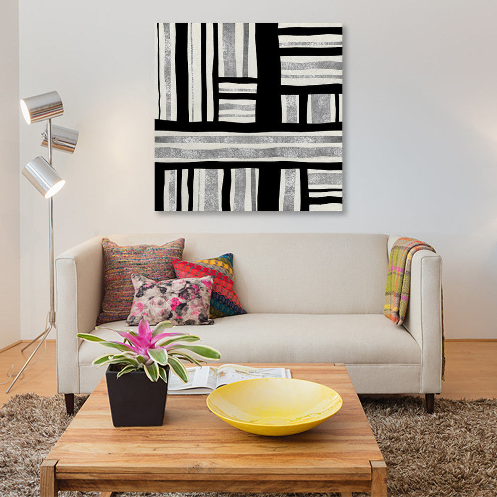 "Silver Groove II" by Ellie Roberts, Canvas Print, 26"x26"