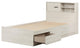 Storage Bed and Bookcase Headboard Set White Fynn South Shore