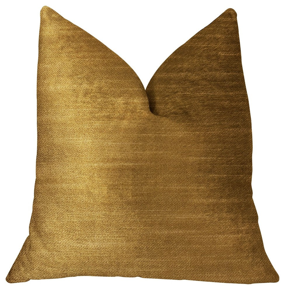 Beverly  Gold Luxury Throw Pillow, 18"x18"