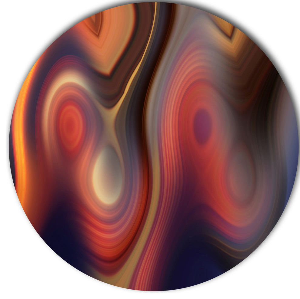 Beautiful Texture Of Colors, Abstract Digital Disc Metal Artwork, 11"