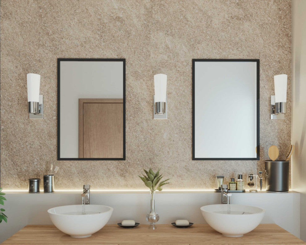 Zura Collection 1-Light Bath and Vanity, Brushed Nickel