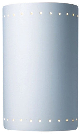 Ambiance Large Cylinder, Outdoor Closed Top/Bottom Sconce, Bisque, E26