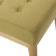 GDF Studio Mid-Century Modern Fabric Upholstered Bench, Olive Green