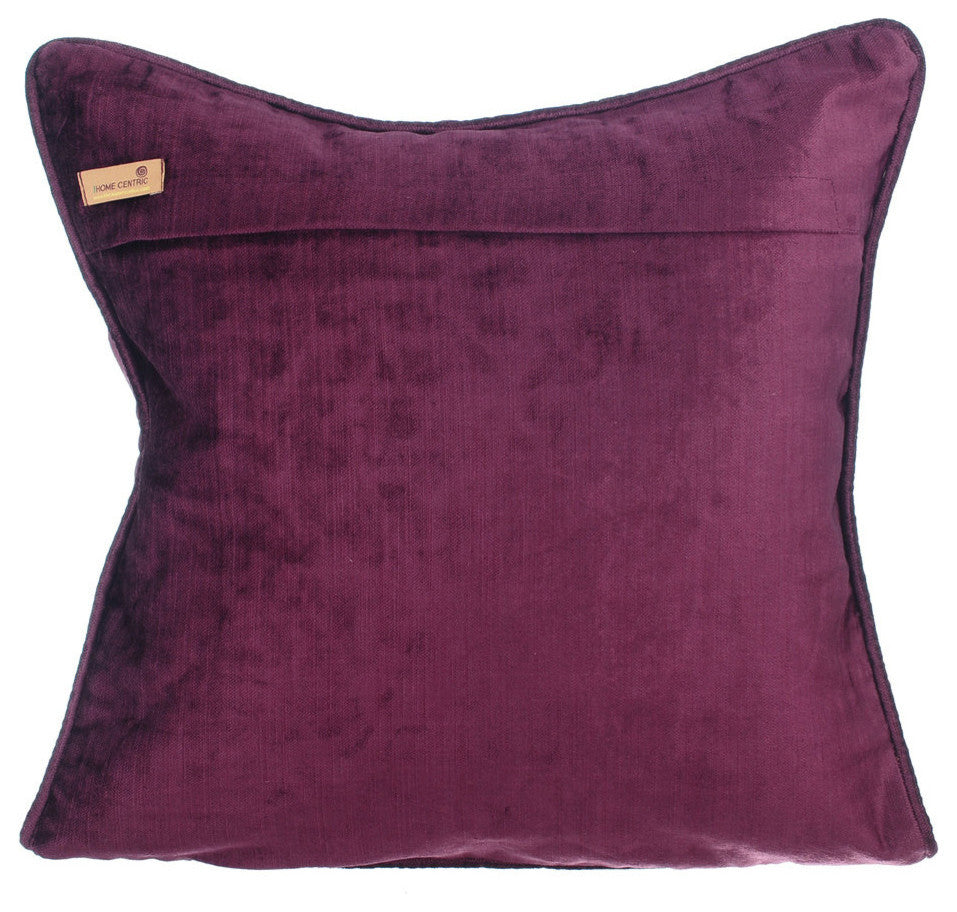 Purple Throw Pillow Covers 16"x16" Velvet, Plum Knots