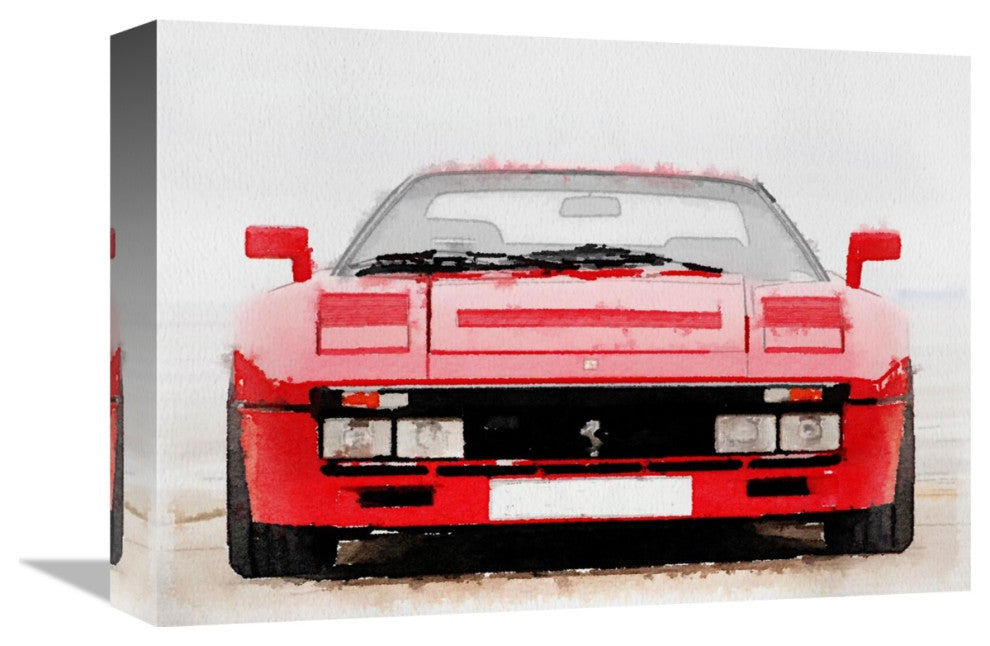 "1980 Ferrari 288 GTO Front Watercolor" Fine Art Print