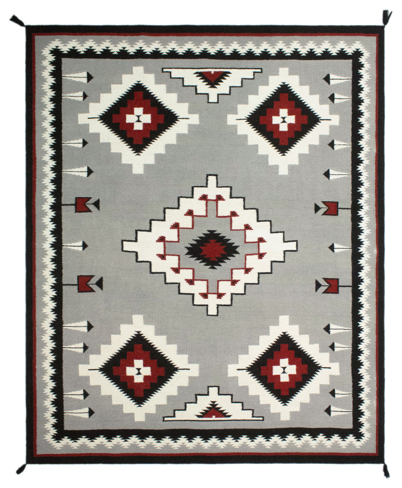 Noori Rug Handmade Flatweave Navi Silver/Black Rug