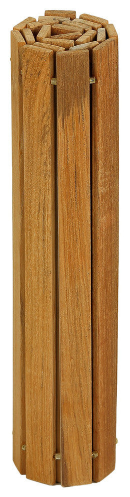 Bare Decor Asi Genuine Teak Wood Flexible Table Top Placemat or Sofa Arm Tray