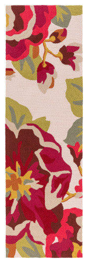 Surya Rain RAI-1230 5'x8' Rug, Dark Red/Ivory