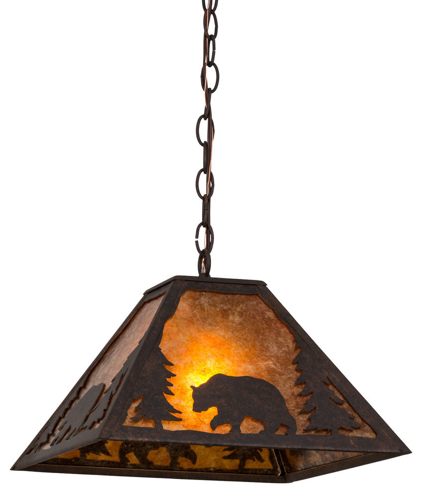 14Sq Lone Bear Pendant