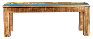 Timbergirl Suman Rustic Multicolor Bench, 18" Height X  X 50" Wide X 16"deep