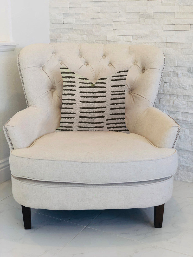 Poetry Lounge  Luxury Throw Pillow in, 20"x36" King