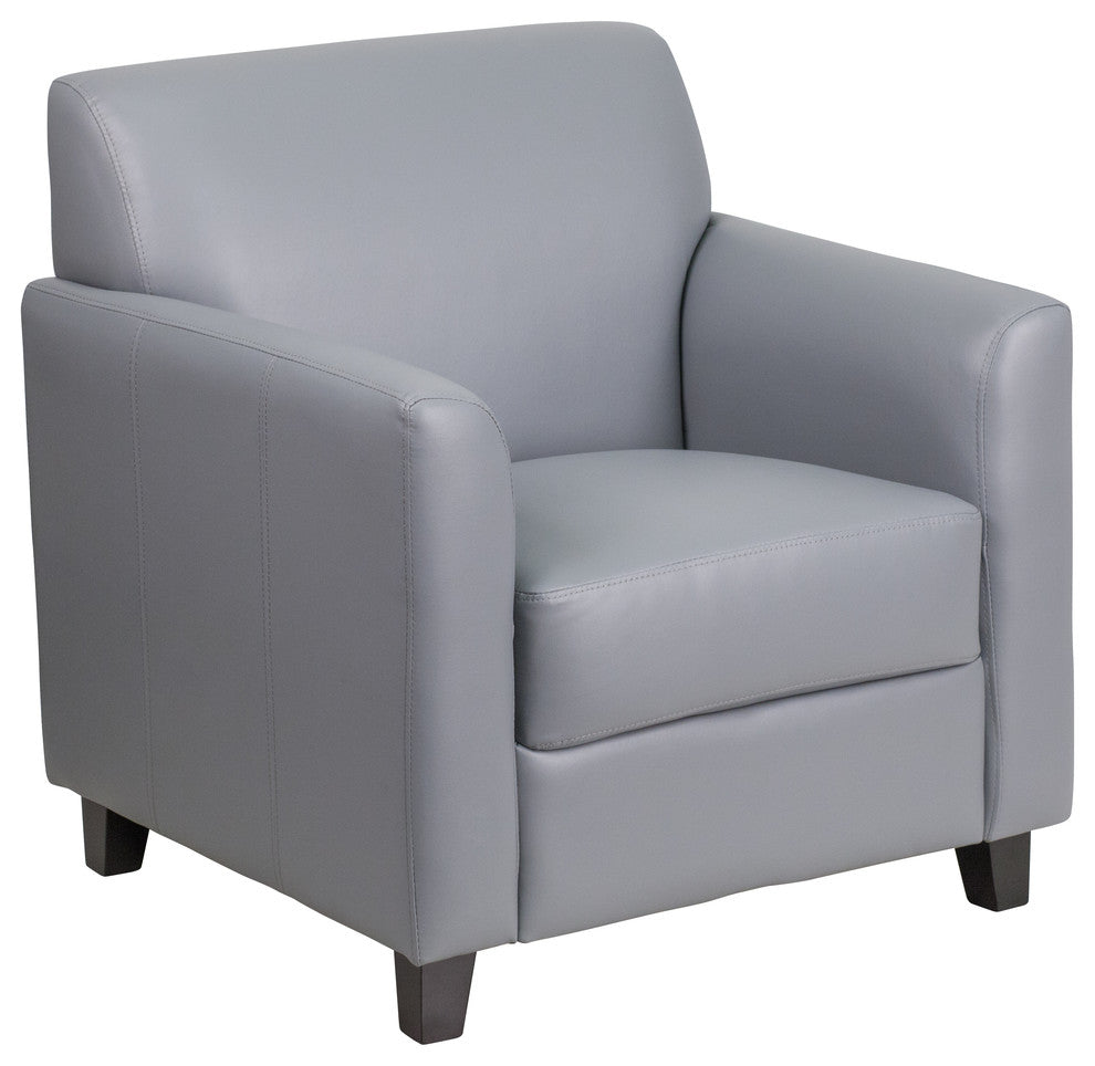 HERCULES Diplomat Series Gray Leather Chair