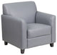 HERCULES Diplomat Series Gray Leather Chair