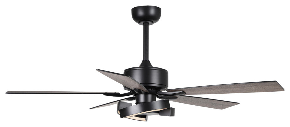 52 in. Black LED Ceiling Fan with Remote Control