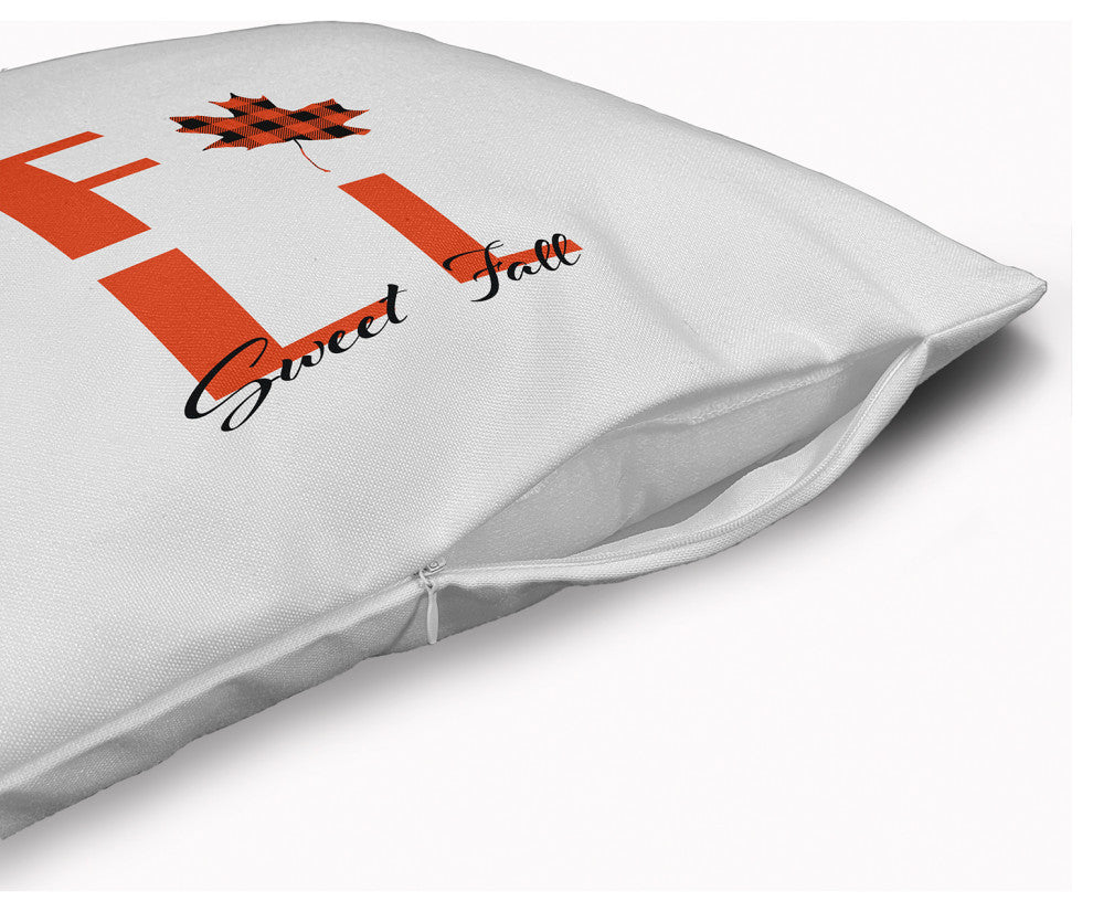 Sweet Fall Accent Pillow With Removable Insert, Harvest Orange, 18"x18"