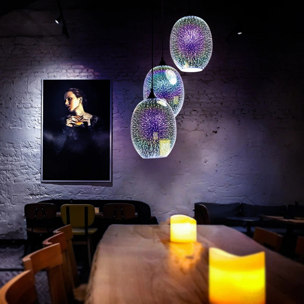 MIRODEMIÂ® Gourdon 3D Colorful Starry Sky Pendant Lamp, B3t