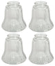 23080-4 Replacement Clear Ceiling Fan Glsss Shade, 4 Pack.