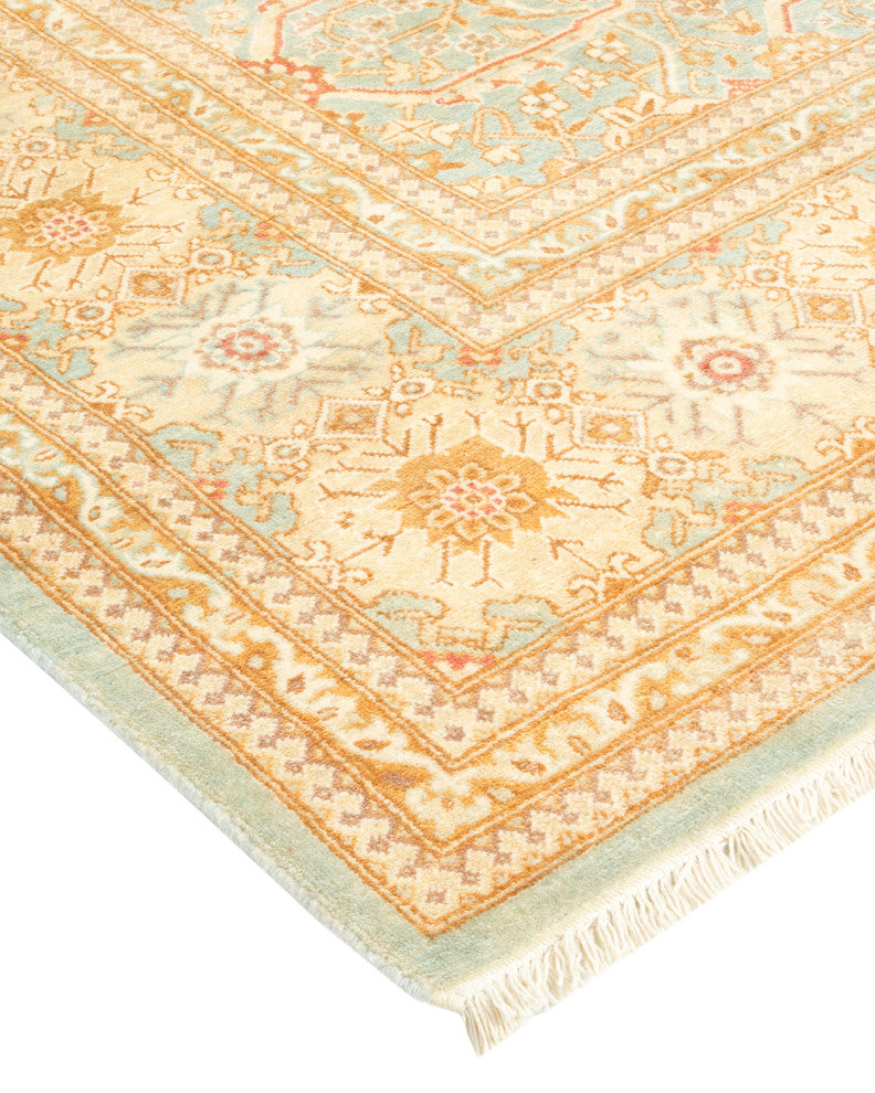Mogul, One-of-a-Kind Hand-Knotted Area Rug Light Blue, 6'1"x9'1"