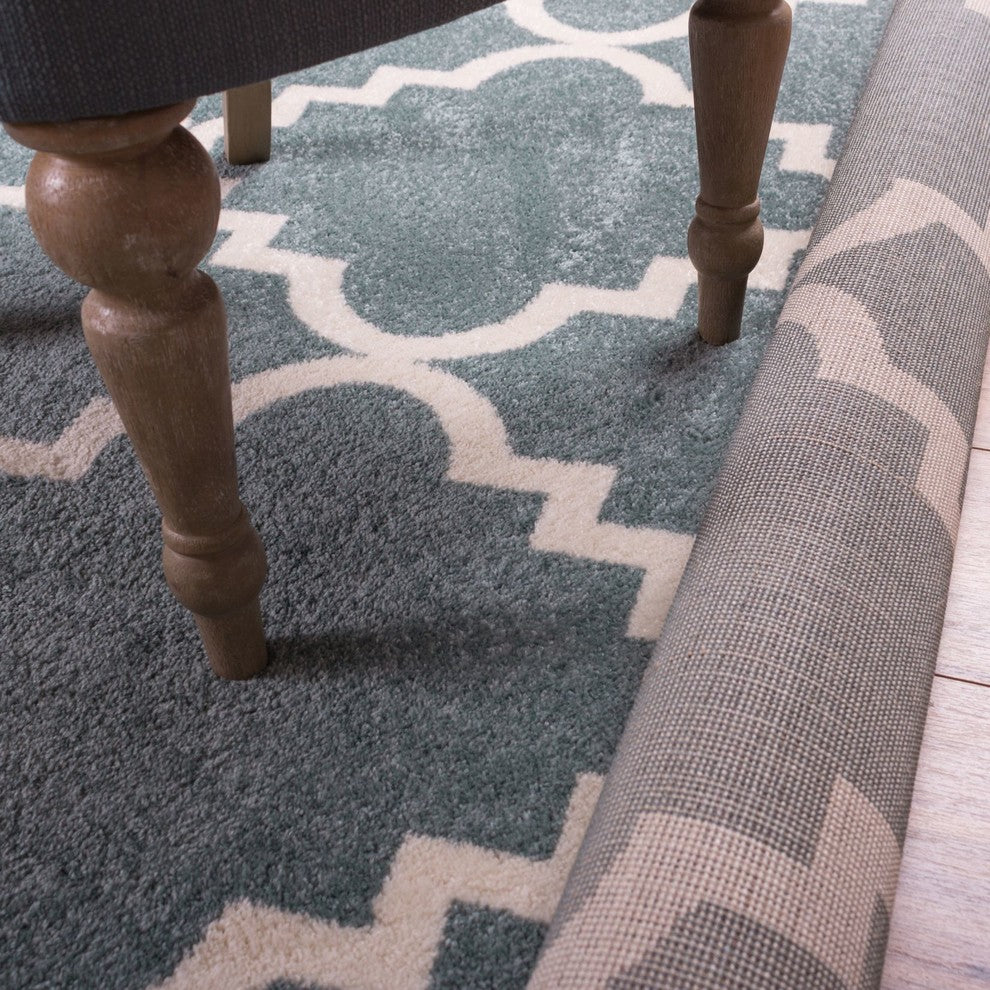 Well Woven Sydney Lulu''s Lattice Area Rug, Light Blue, 5''3"x7''3"