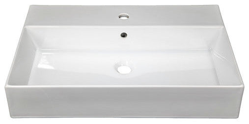 Nantucket Sinks NS-NPCS28W 28" Fireclay Wallmount/Console Mount Bathroom Sink