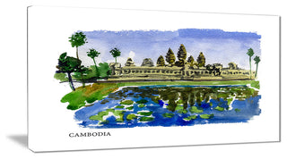 "Cambodia Vector Illustration" Canvas Print