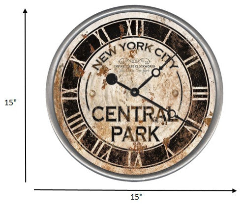 15" Vintage NYC Central Park Wall Clock