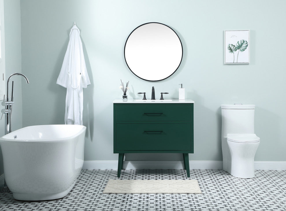 Home Living 36" Bathroom Vanity, Green
