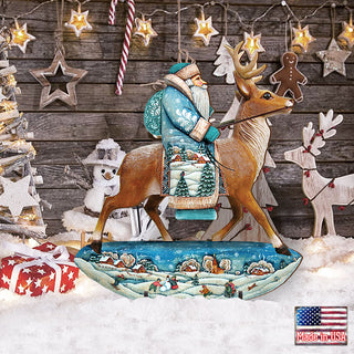 Reindeer Santa Free Standing  Garden Decor