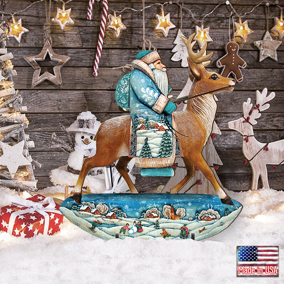 Reindeer Santa Free Standing  Garden Decor