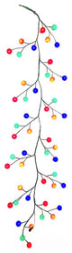 Kurt Adler 6' Green Garland With 48 Multicolor LED Ball Lights