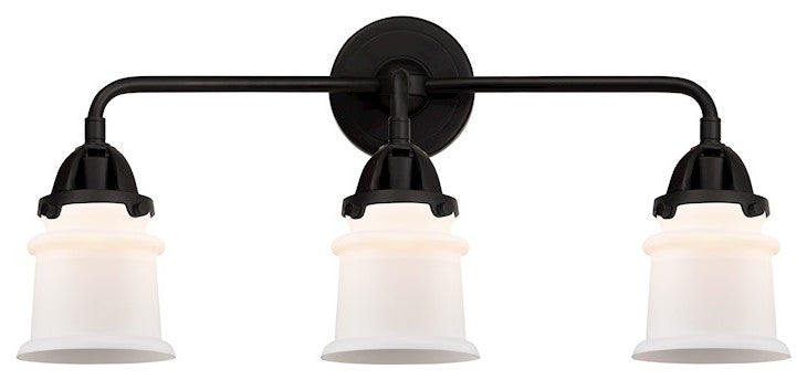 288-3W-BK-G181S-LED 3 Light 23.25" Bath Vanity Light, Matte Black